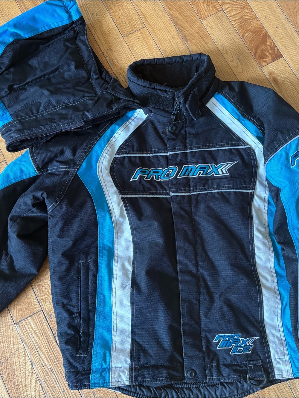 Kids Black & Blue Waterproof Snowmobiling Jacket ProMax Royal Distributing
